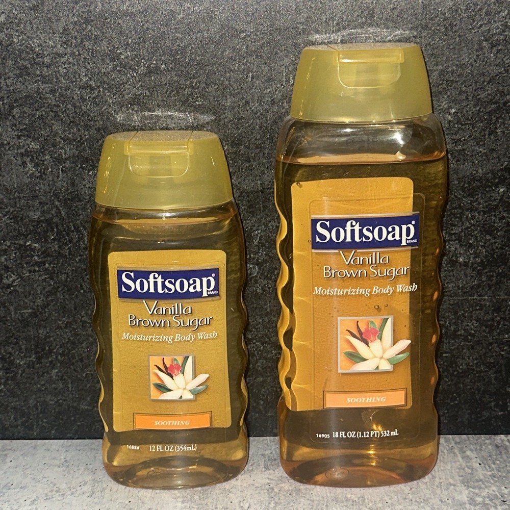 2 Softsoap Body Wash Vanilla Brown Sugar Limited Edit discontinued HTF
